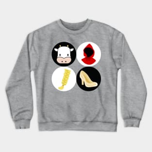 The Cow, The Cape, The Hair, the Slipper - Into The Woods Musical Crewneck Sweatshirt